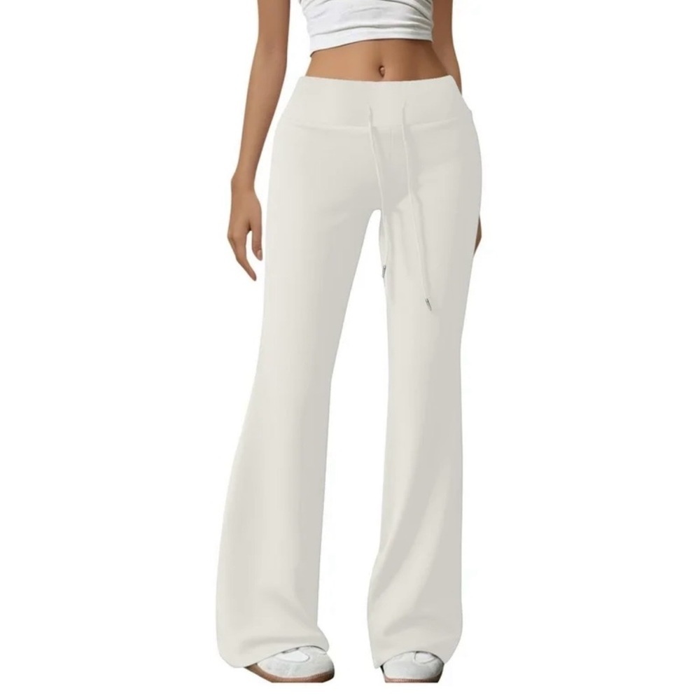 EXPRESS Wide Leg Lounge Trouser Frawstring Flare Knit Sweat Pants